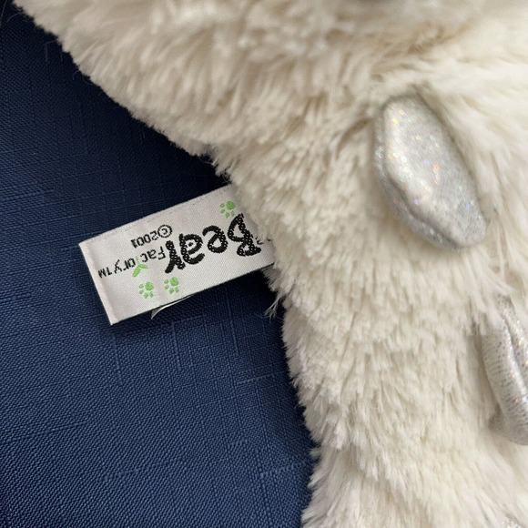 2001 The Bear Factory CLOUD The Dragon16”PlushBlue Eyes Sparkling Silver Wings - Picture 12 of 13